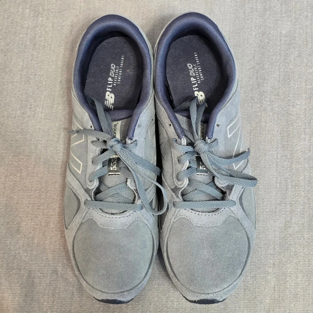 New Balance 555 Sneaker Womens 11 Grey WL555GS Suede Comfort Walking Shoes